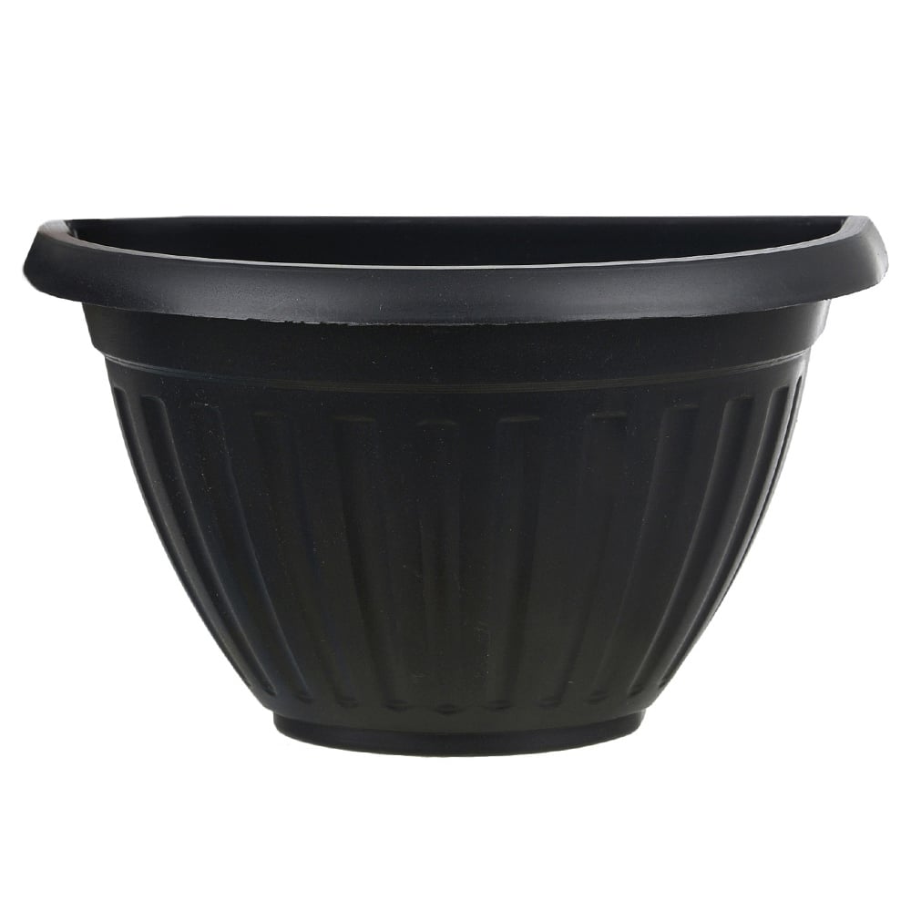 VASO PLASTICO CUIA PAREDE (PRETO) 30X18CM