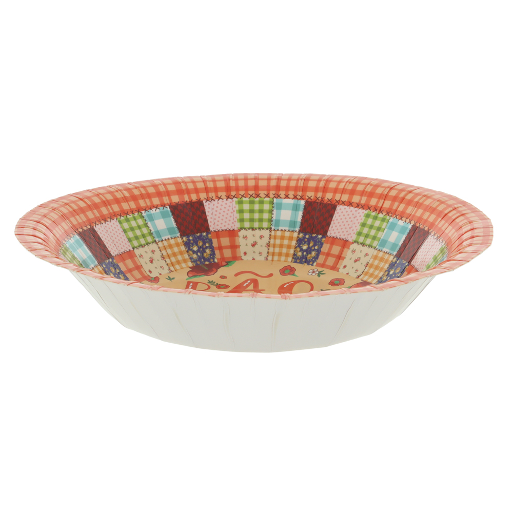 BOWL PAPEL. RETALHOS C/10 UNID (LARANJA) 19D