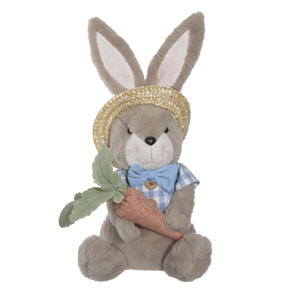BONECO COELHO TECIDO (AZUL) 43cm