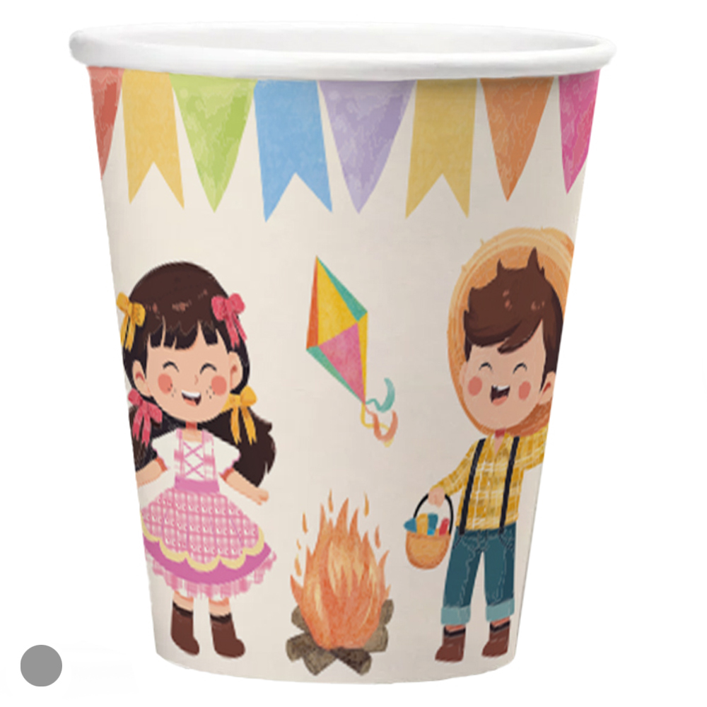 COPO PAPEL. INFANTIL. C/10 UNID  200ML (BEGE) 7cm