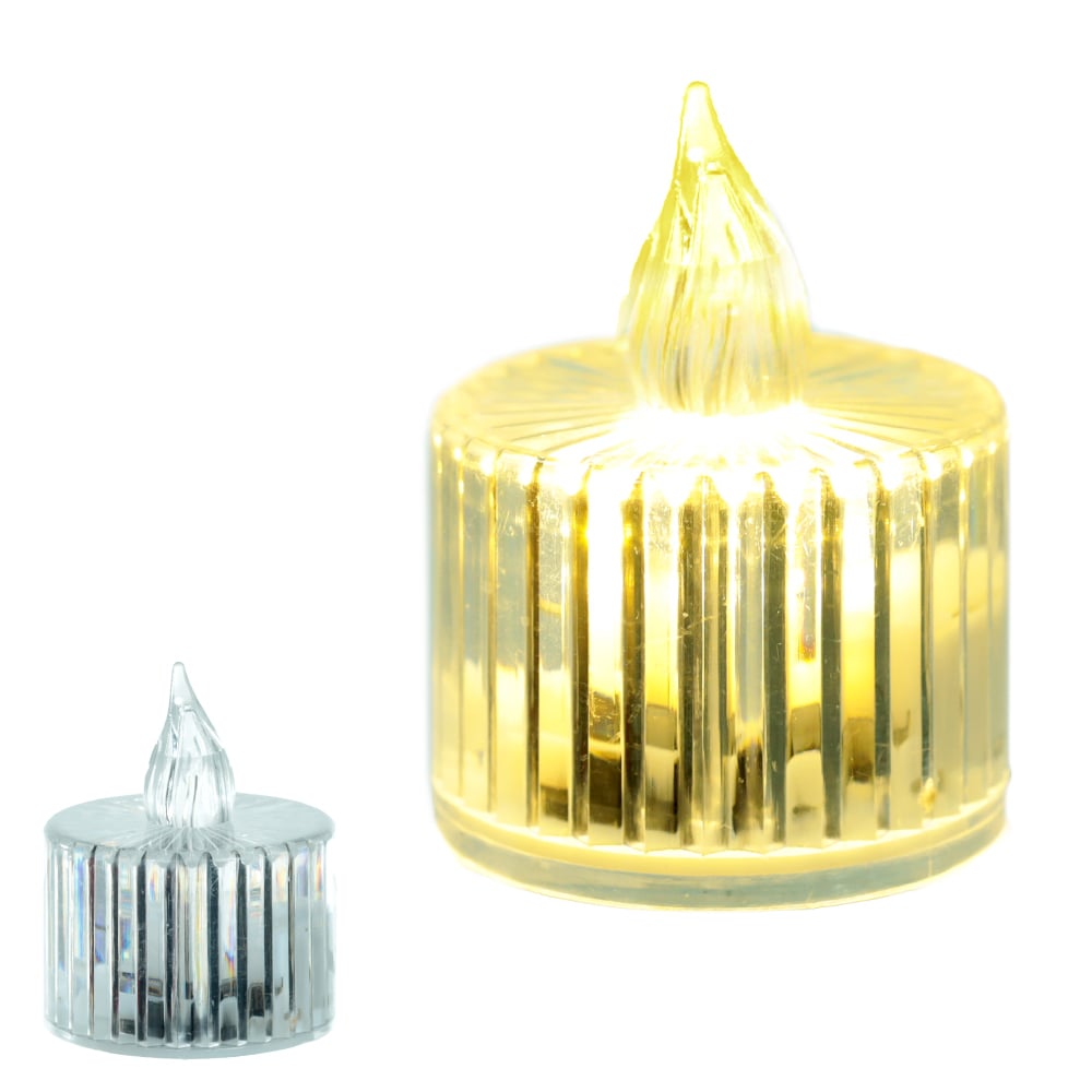 VELA LED ACRILICO A BATERIA (BRANCO QUENTE) 5X3,6cm