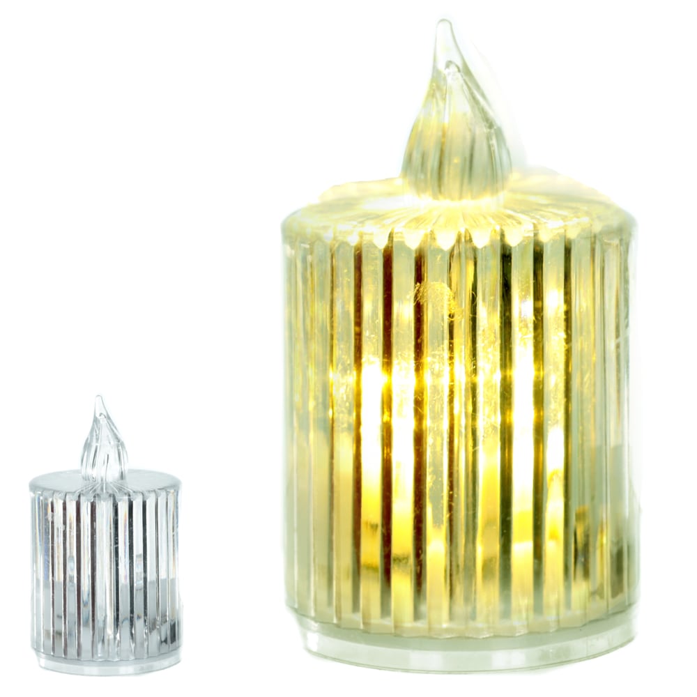 VELA LED ACRILICO (BRANCO QUENTE) 6,5X3,6cm