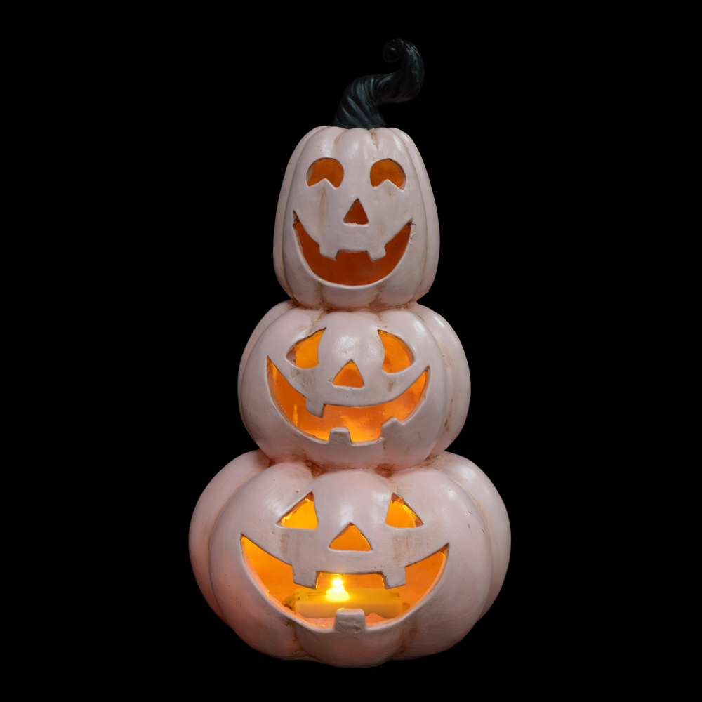 RESINA HALLOWEEN ABOBORA (ROSA PRETO) 28,5X15,8cm