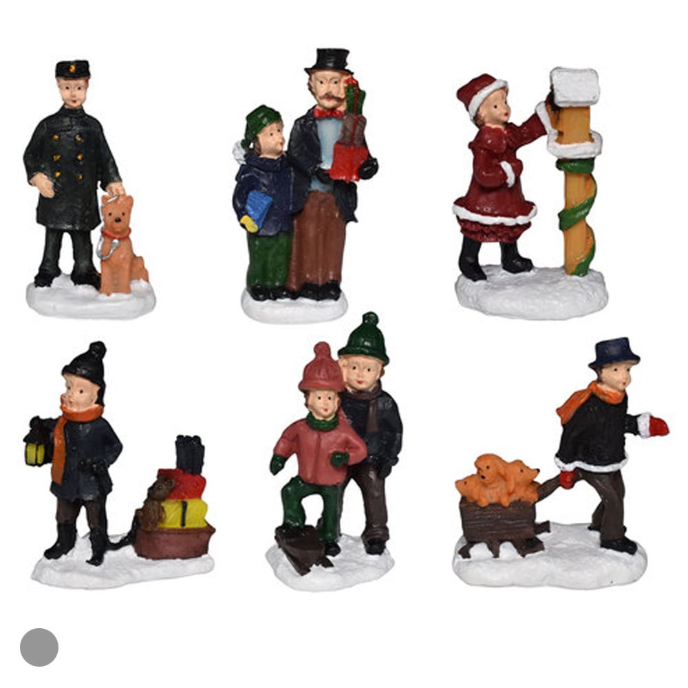 FIGURAS NATAL C/6 (COLORIDO) 6X4CM