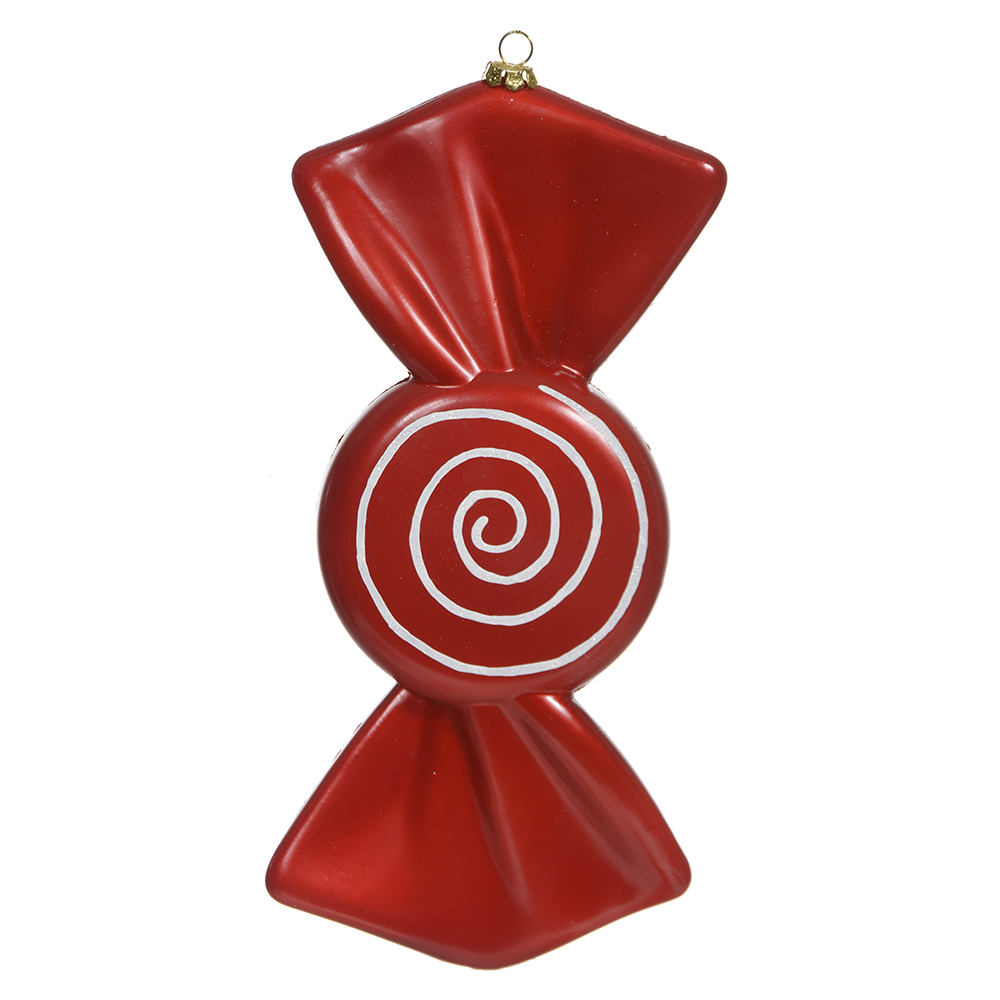 ENFEITE NATAL BOMBOM (VERMELHO) 27,5X13,5X4cm