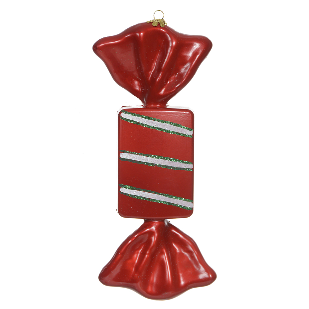 ENFEITE NATAL BOMBOM (VERMELHO) 27,5X12X5,5cm