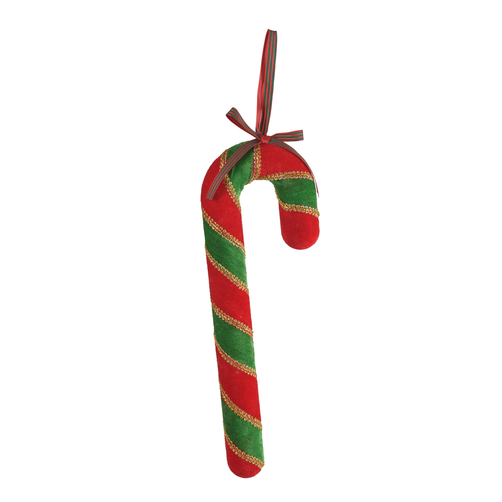 ENFEITE BENGALA DE PENDURAR NATAL (VERMELHO VERDE) 34X12cm