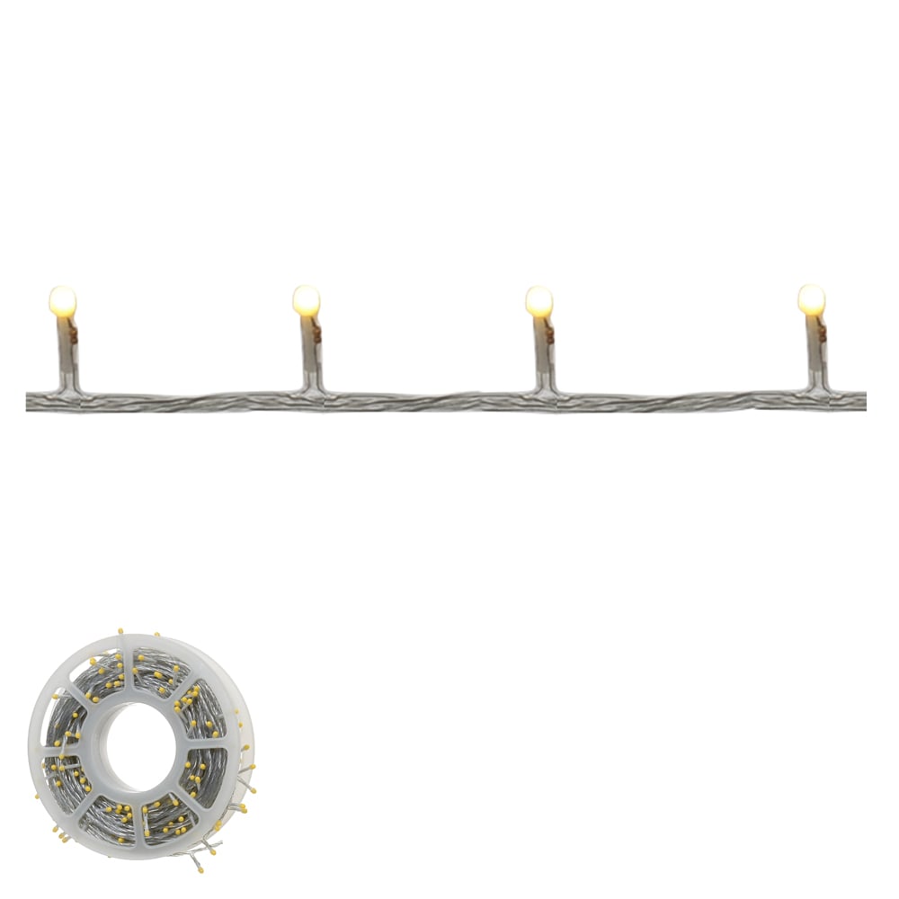 CORDAO 240 LED FIO TRANSP C/8 FUNC 220V (BRANCO QUENTE) 50m