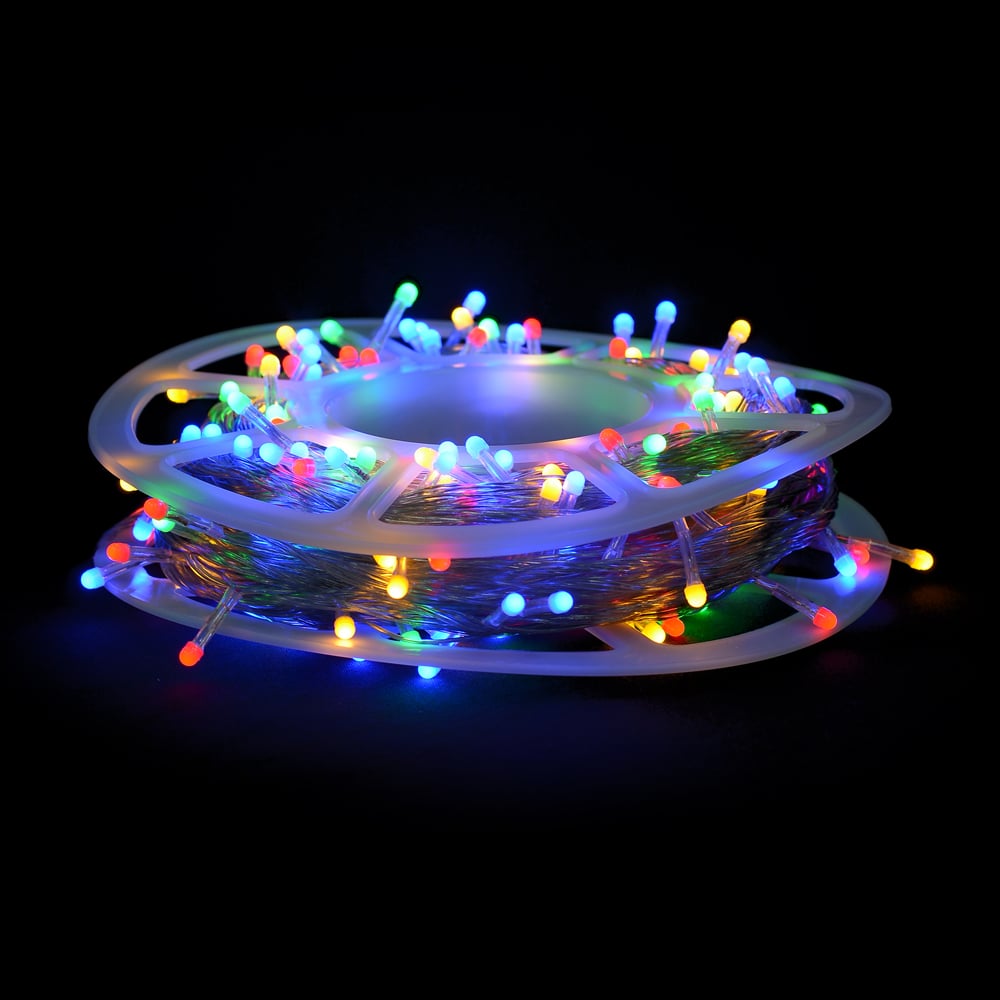 CORDAO 240 LED FIO TRANSP C/8 FUNC 220V (COLORIDO) 50m