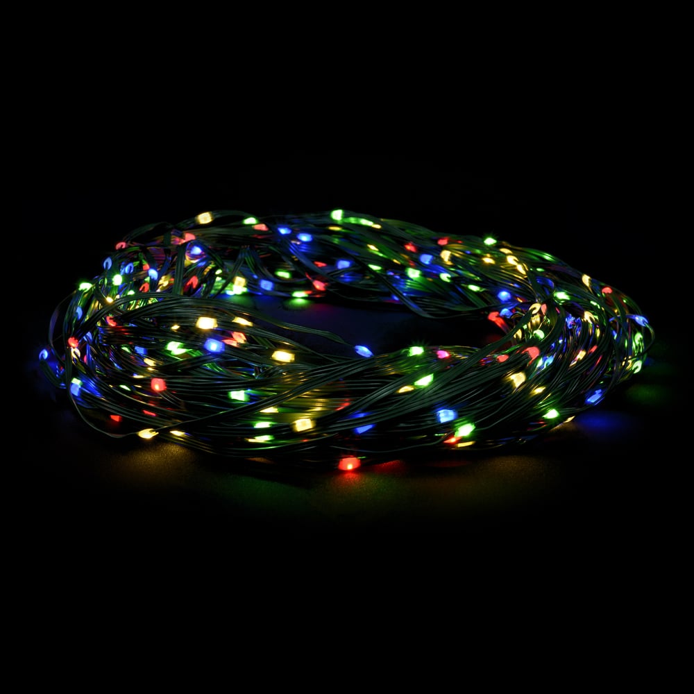 CORDAO 400 LED FIO VERDE BIVOLT C/8 FUNC (COLORIDO) 50m