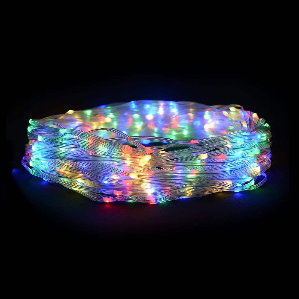 CORDAO 400 LED FIO TRANSP BIVOLT C/8 FUNC (COLORIDO) 50m