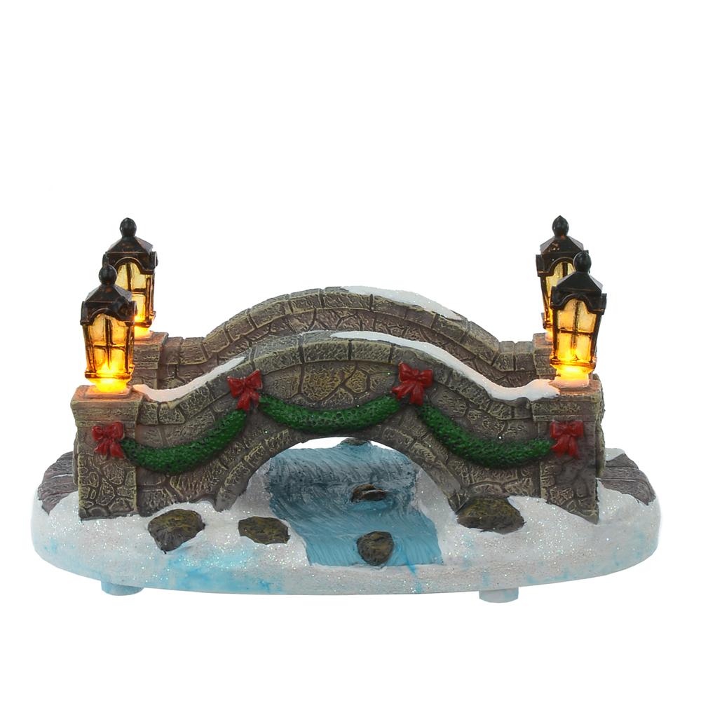 FIGURA NATAL PONTE C/PILHA (COLORIDO) 8,3X16,7X11CM