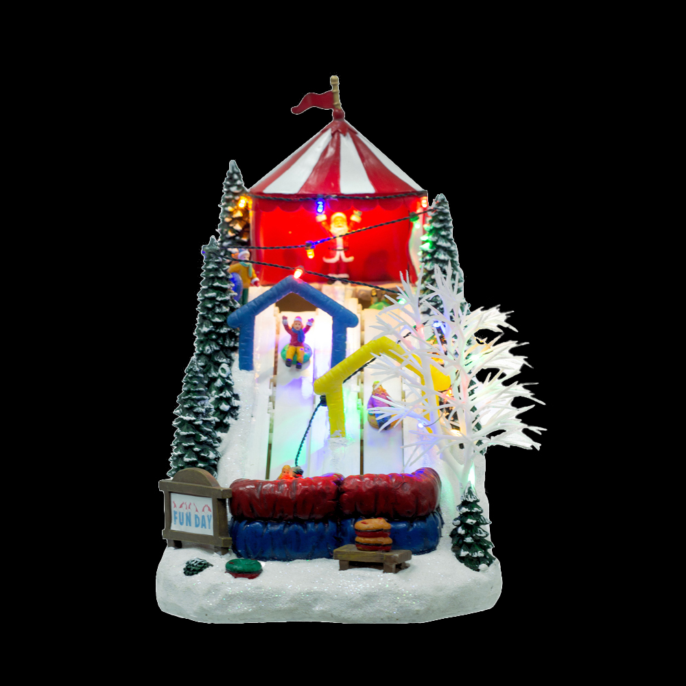 PARQUE NATAL ESCORREGO NOEL C/MOVIMENTO (COLORIDO) 30X18,7X31CM