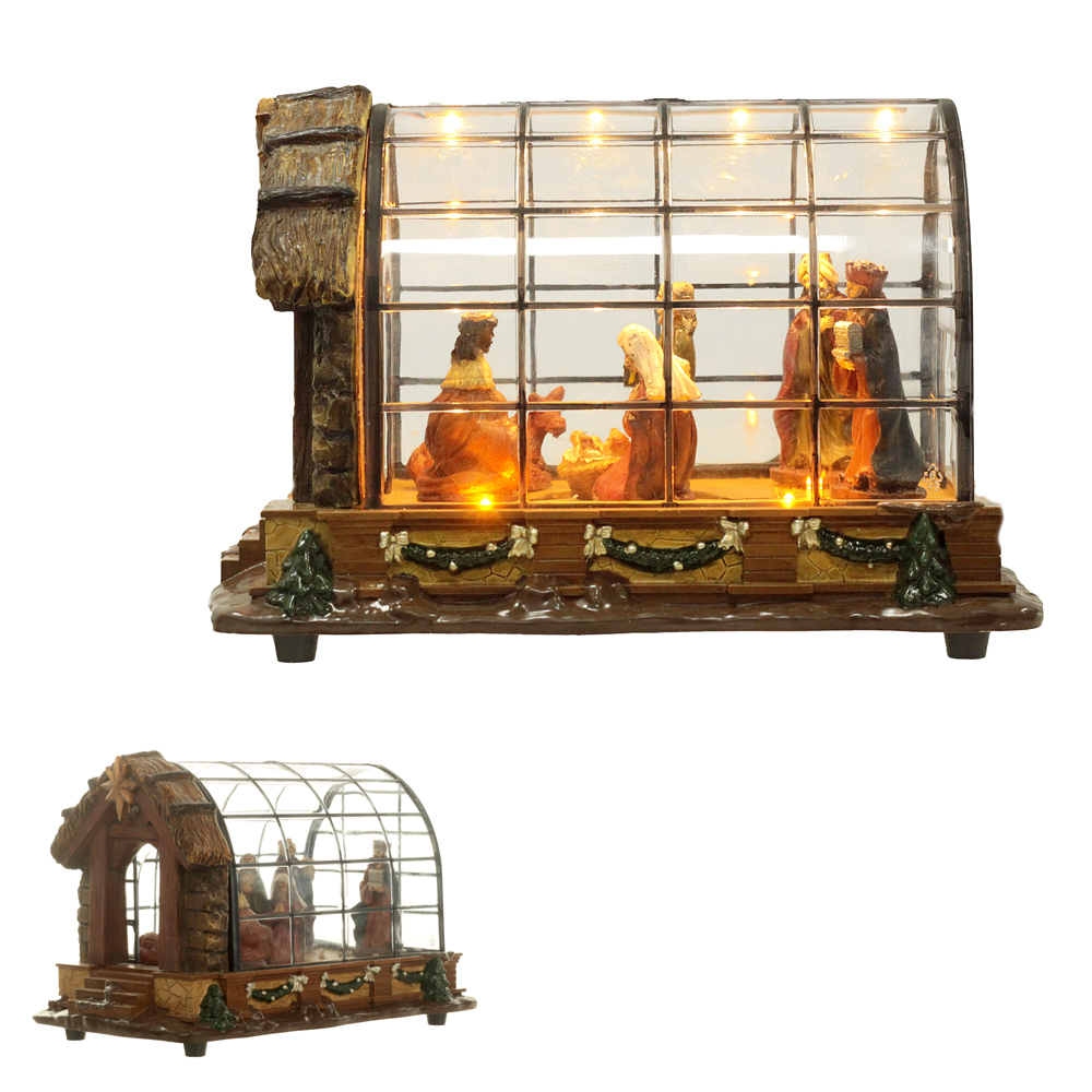 VILA RELIGIOSA NATAL PRESEPIO C/MOVIMENTO (COLORIDO) 15X23X14CM