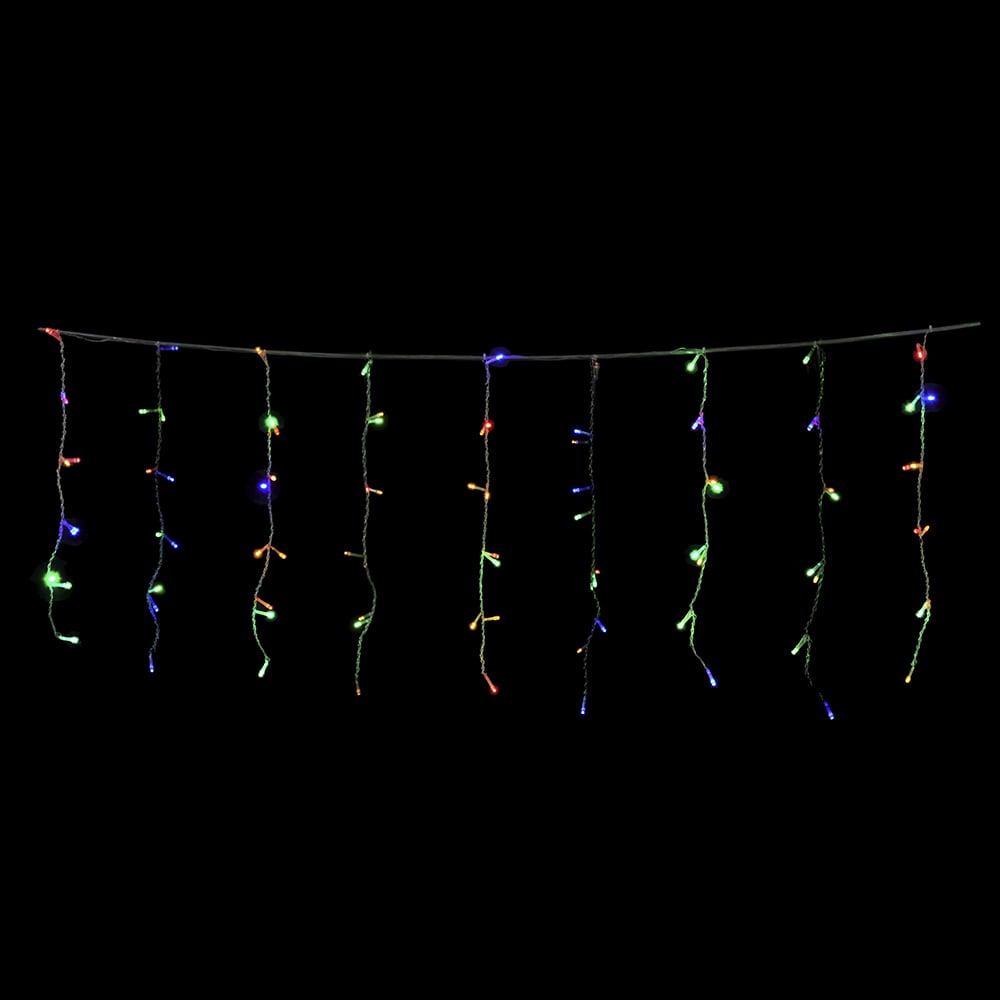 CORTINA 200 LED FIO PVC MACHO FEMEA C/8 FUNC 220V (COLORIDO) 1X3m