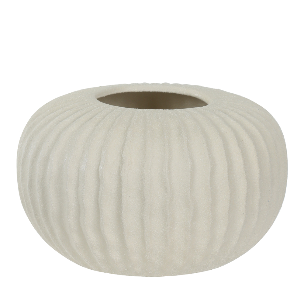 CENTRO DE MESA CERAMICA ORGANICO TEXTURIZADO (OFF WHITE) 12cm 20d