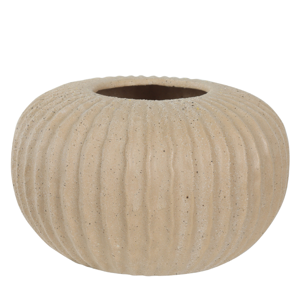 CENTRO DE MESA CERAMICA ORGANICO TEXTURIZADO (BEGE) 12cm 20d