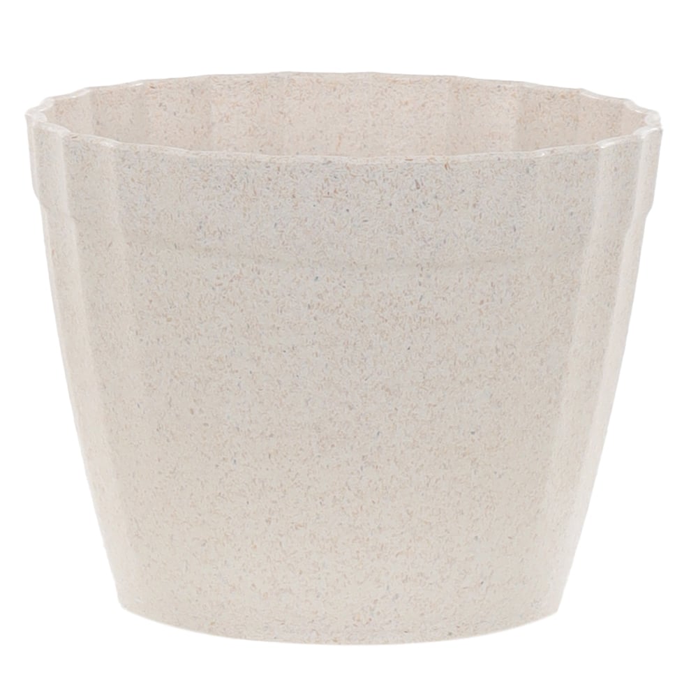 VASO PLISSADO PLASTICO (MARFIM) 9X11,5CM