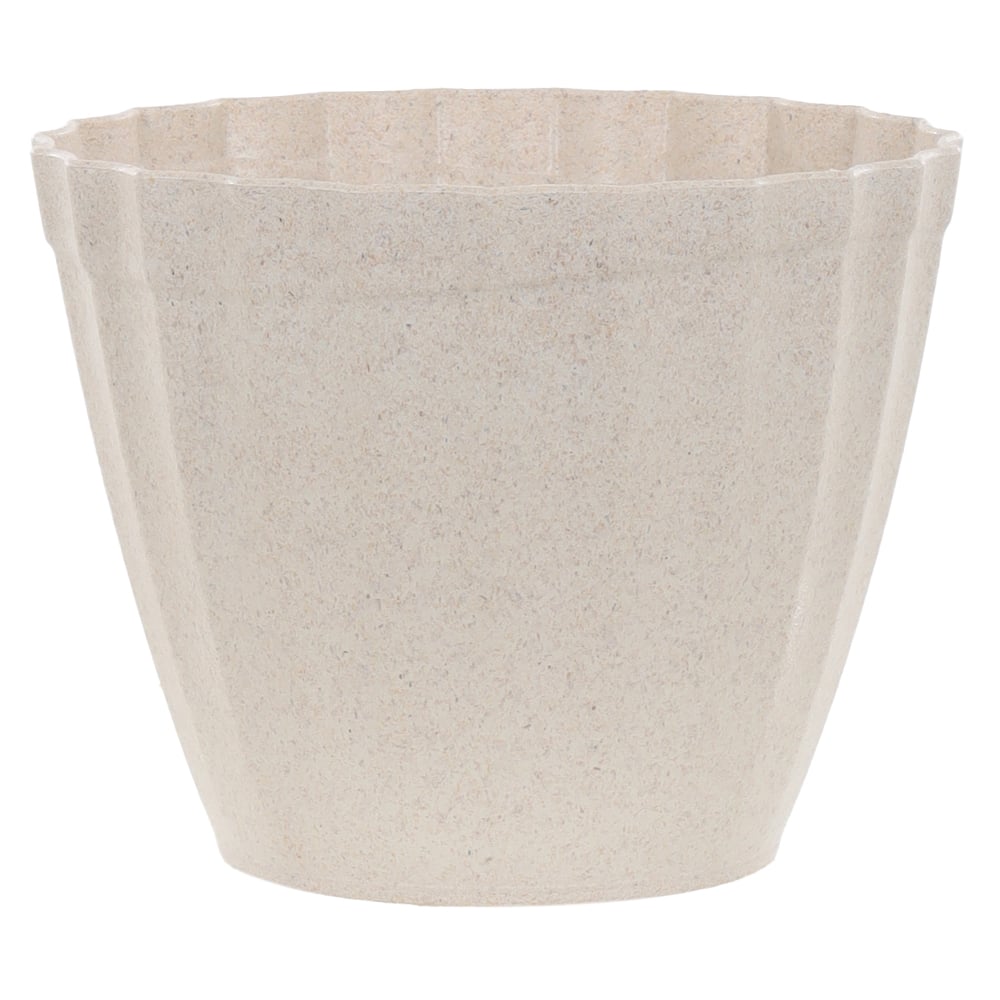 VASO PLISSADO PLASTICO (MARFIM) 12,5X15CM