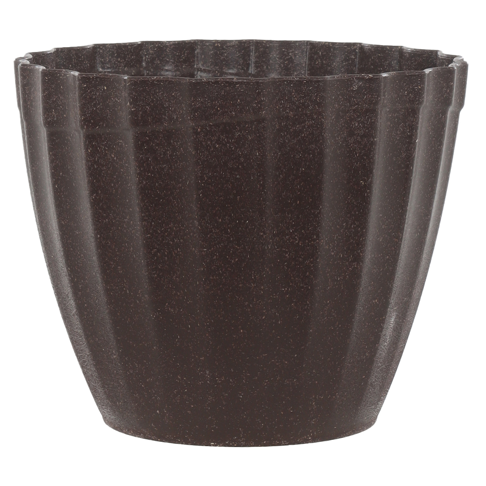 VASO PLISSADO PLASTICO (IMBUIA) 15X18CM