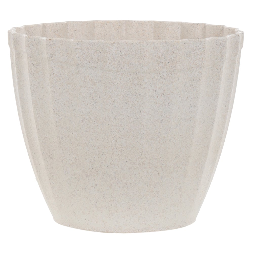VASO PLISSADO PLASTICO (MARFIM) 15X18CM