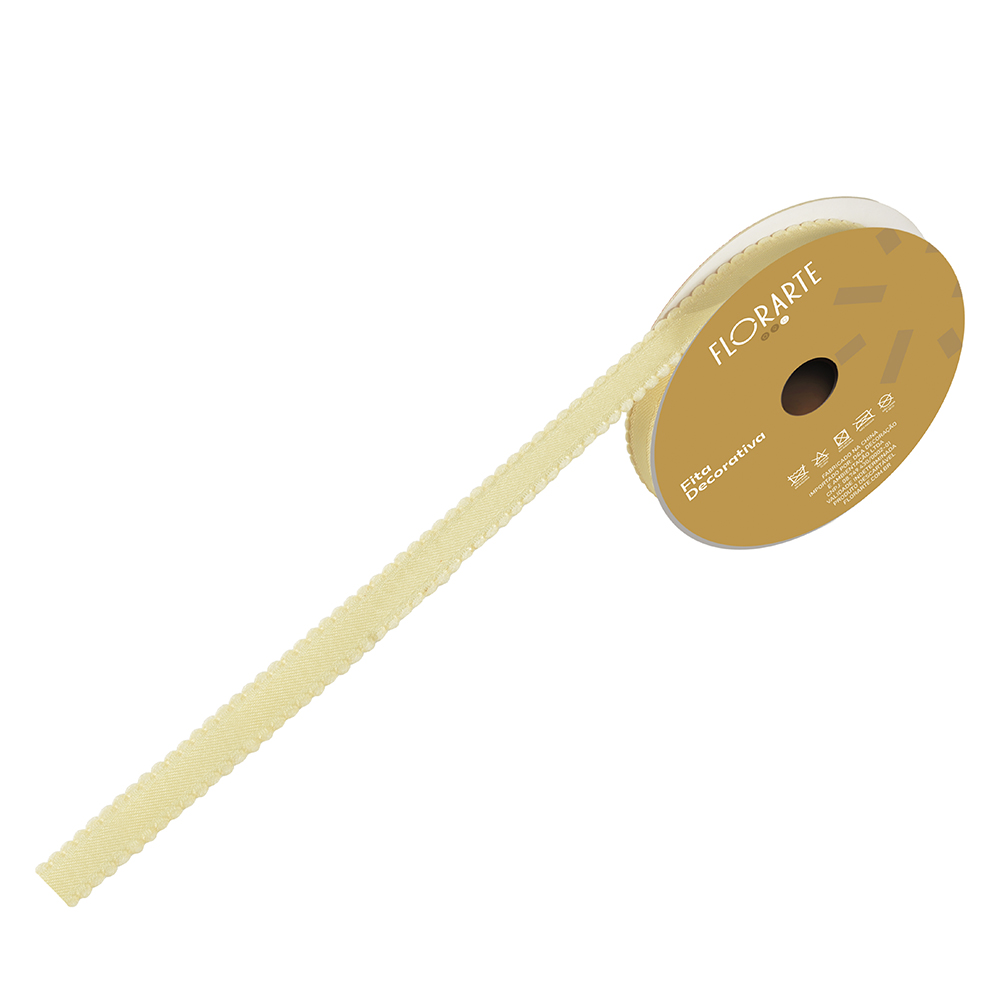 FITA DECORATIVA (AMARELO) 1,15cmX9,14m