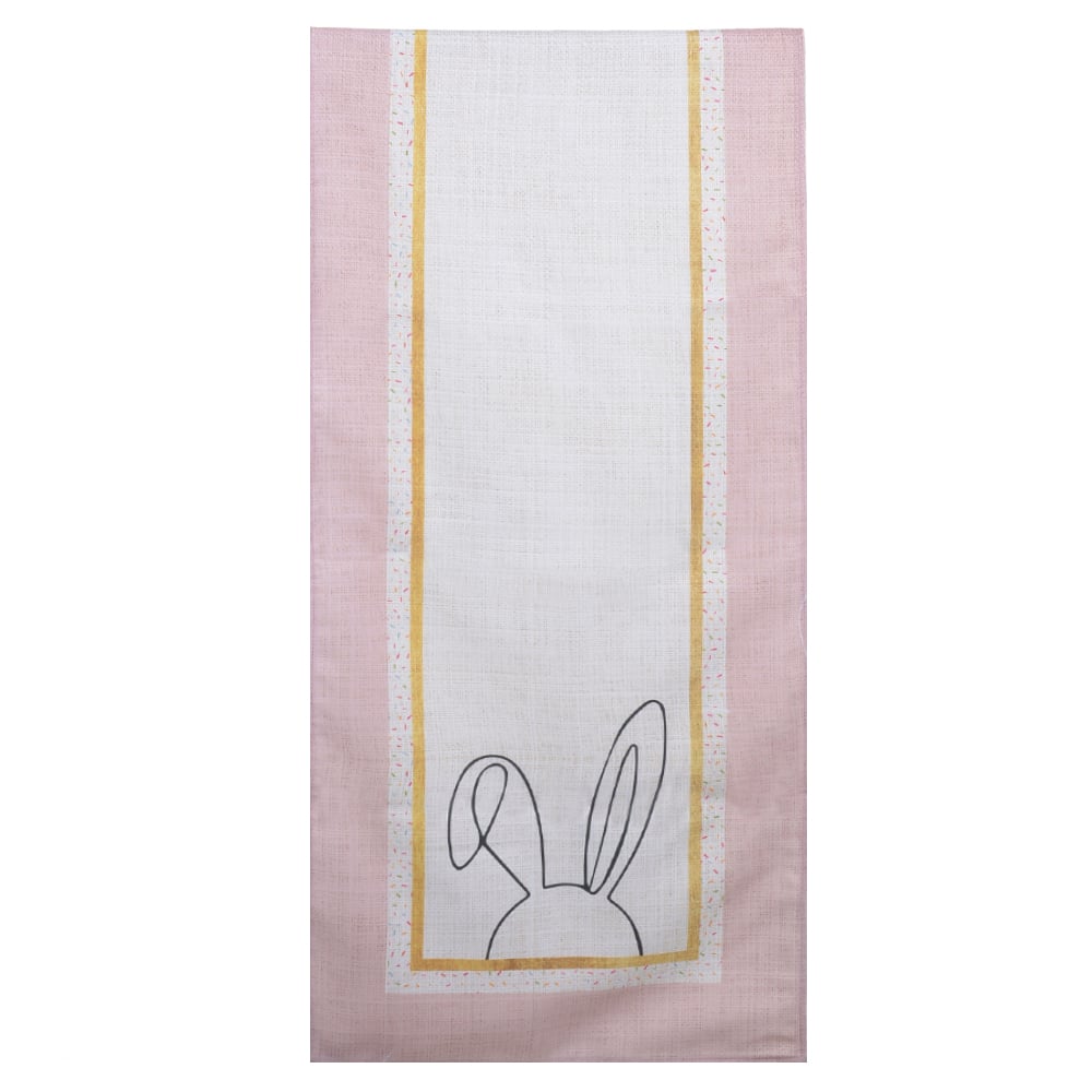 TRILHO DE MESA PASCOA BRIGADEIRO (ROSA) 220X40CM