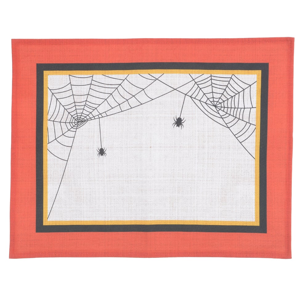JOGO AMERICANO HALLOWEEN TEIAS (LARANJA) 46X38CM