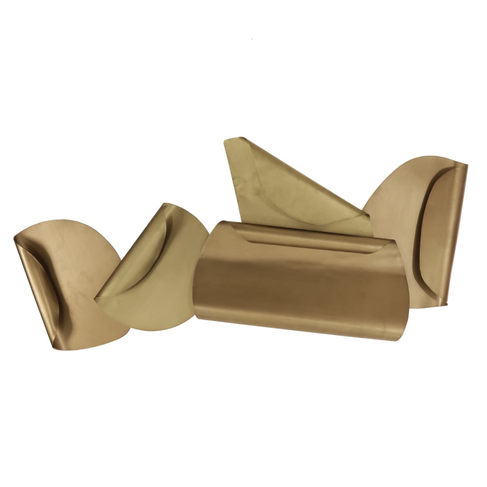 ESCULTURA DE PAREDE METAL ESFERAS (DOURADO) 46,8cmX1,05mX4,5cm
