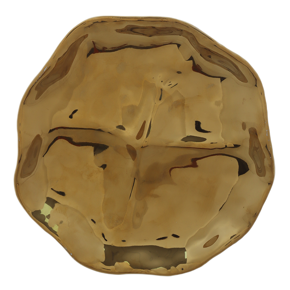 ESCULTURA DE PAREDE CERAMICA ORGANICA (DOURADO) 2cm 14d