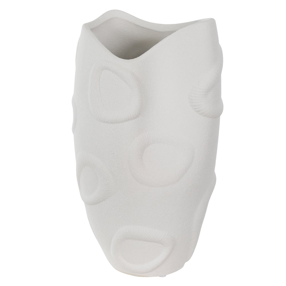 VASO DECORATIVO CERAMICA ORGANICO (OFF WHITE) 26cm 15,5d