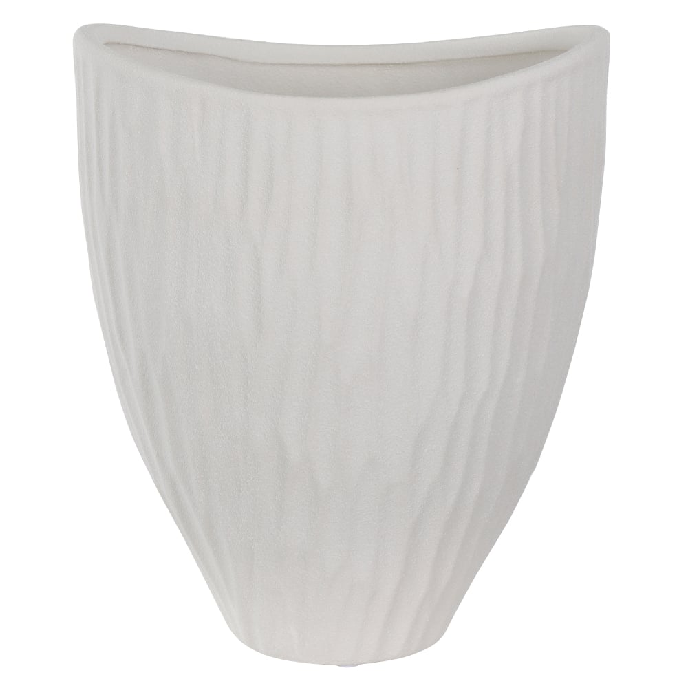 VASO DECORATIVO CERAMICA ORGANICO (OFF WHITE) 26X22X18cm