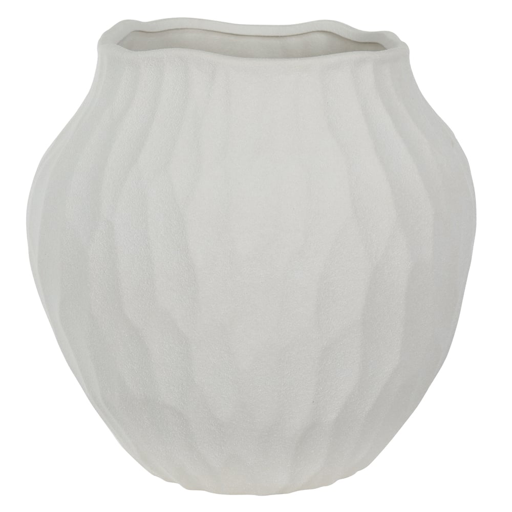 VASO DECORATIVO CERAMICA ORGANICO (OFF WHITE) 26cm 26d