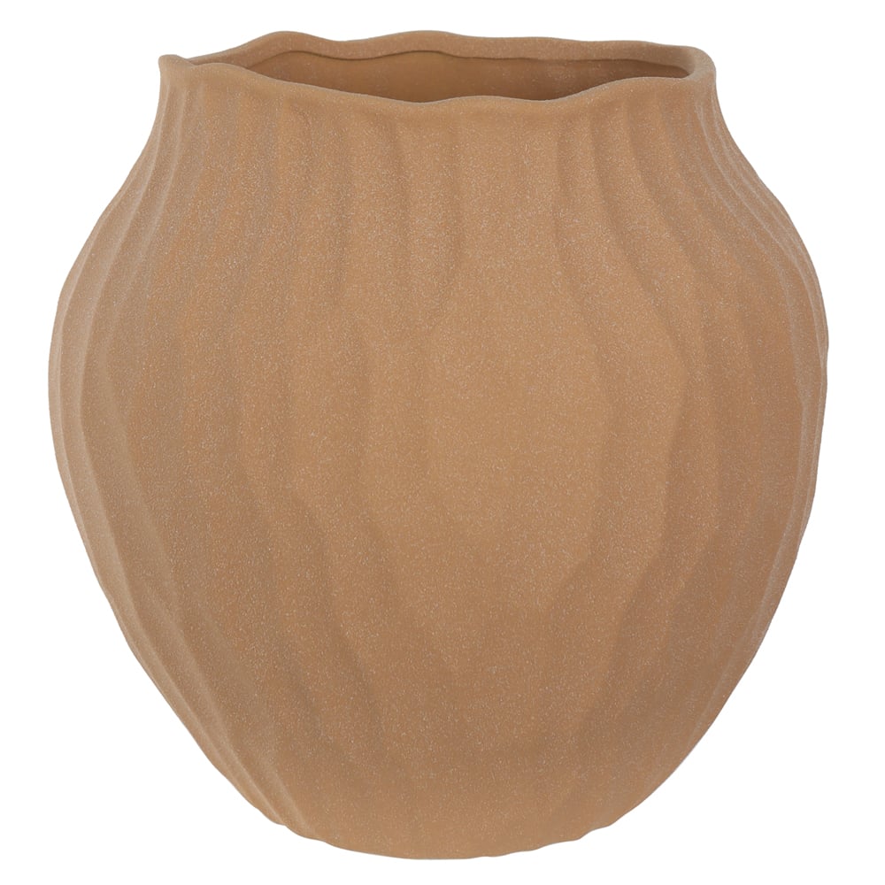 VASO DECORATIVO CERAMICA ORGANICO (BEGE) 26cm 26d