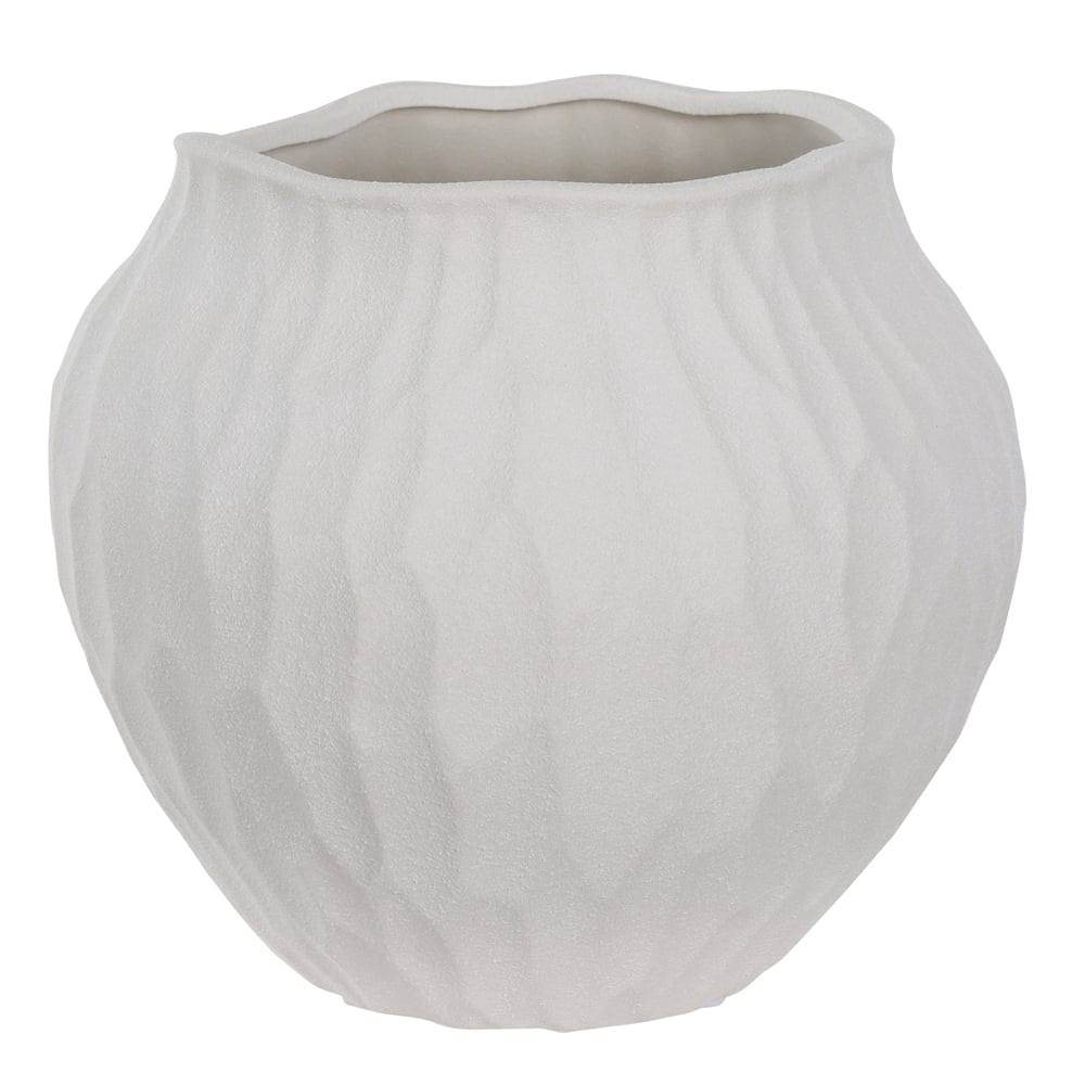 VASO DECORATIVO CERAMICA ORGANICO (OFF WHITE) 20cm 23d