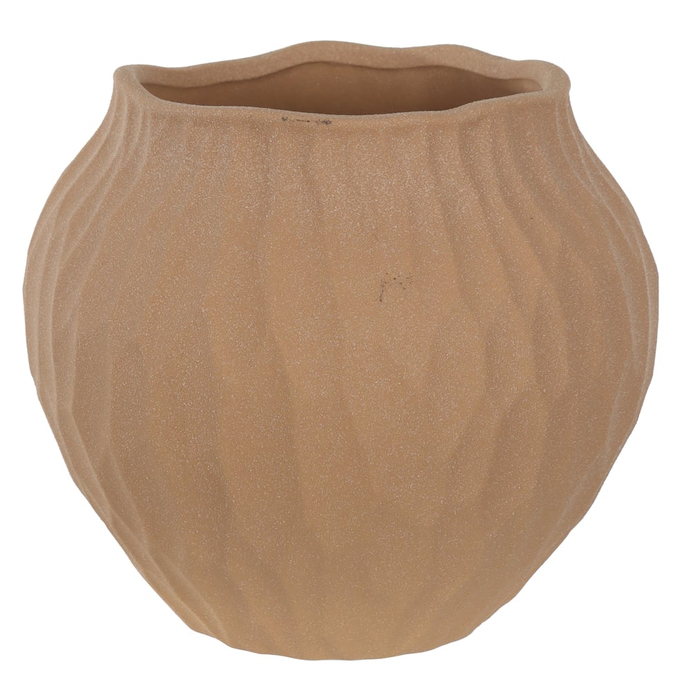 VASO DECORATIVO CERAMICA ORGANICO (BEGE) 20cm 23d