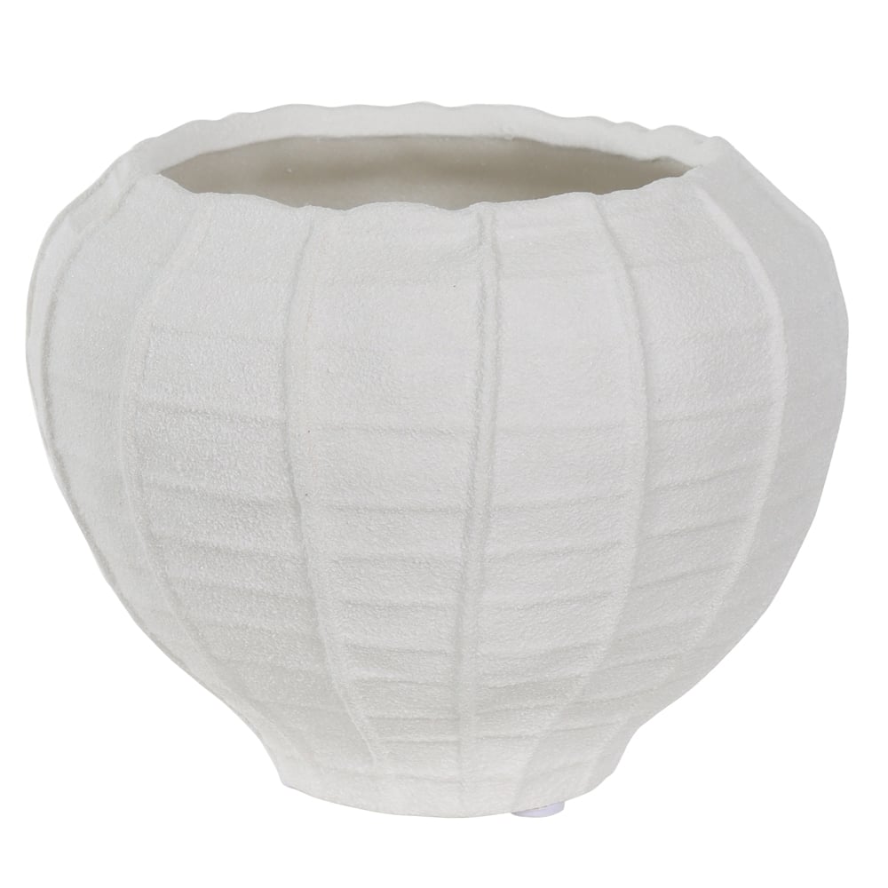 VASO DECORATIVO CERAMICA ORGANICO (OFF WHITE) 13cm 16d