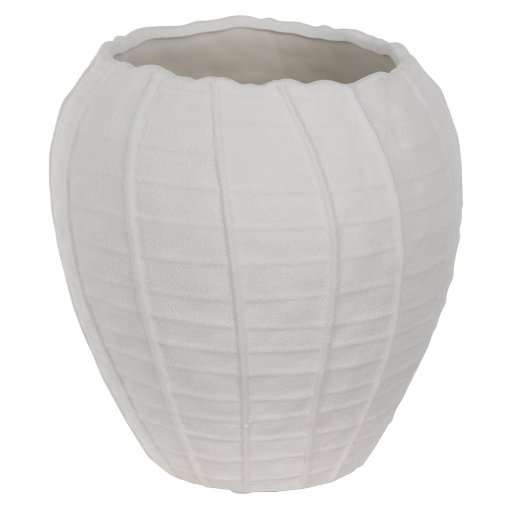 VASO DECORATIVO CERAMICA ORGANICO (OFF WHITE) 23cm 22d