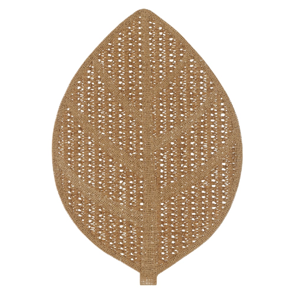 LUGAR AMERICANO FIB.PAPEL 31X45cm FOLHAS (MARROM CLARO)