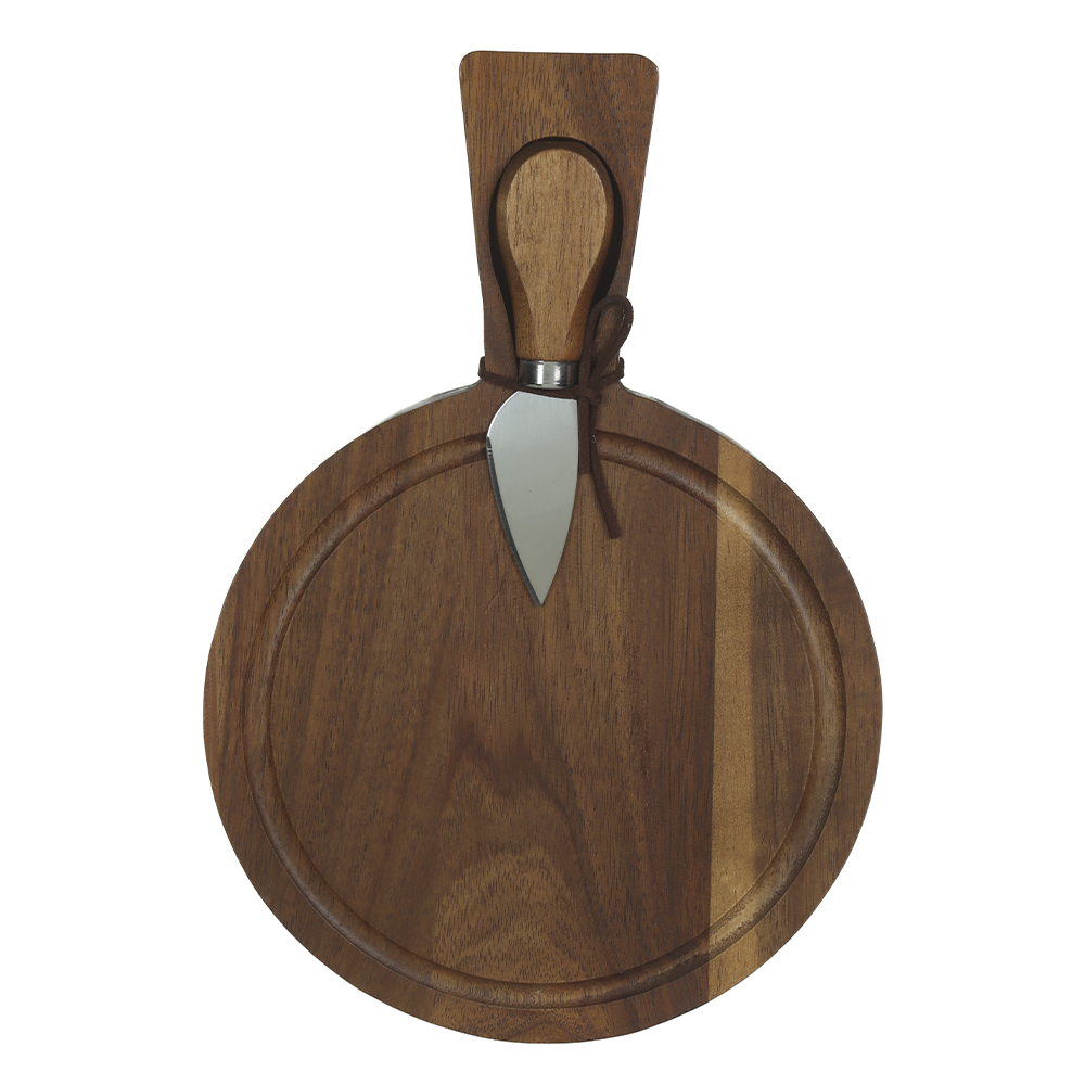 TABUA FRIOS MD ACACIA 2,3X17,8X26cm C/FACA P QUEIJO RD (BEGE)