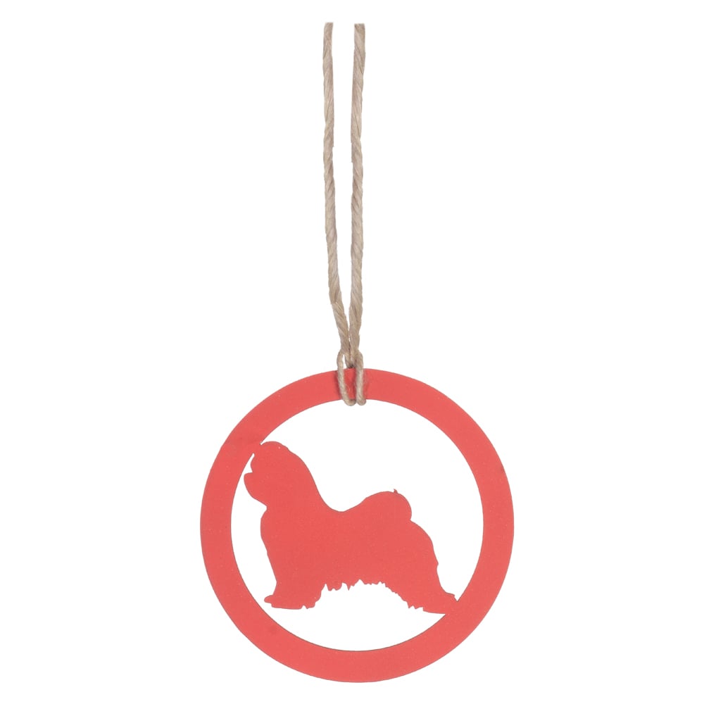 ENFEITE PENDURAR PET MDF C/ 2 UN (VERMELHO) 10,5X9,5CM