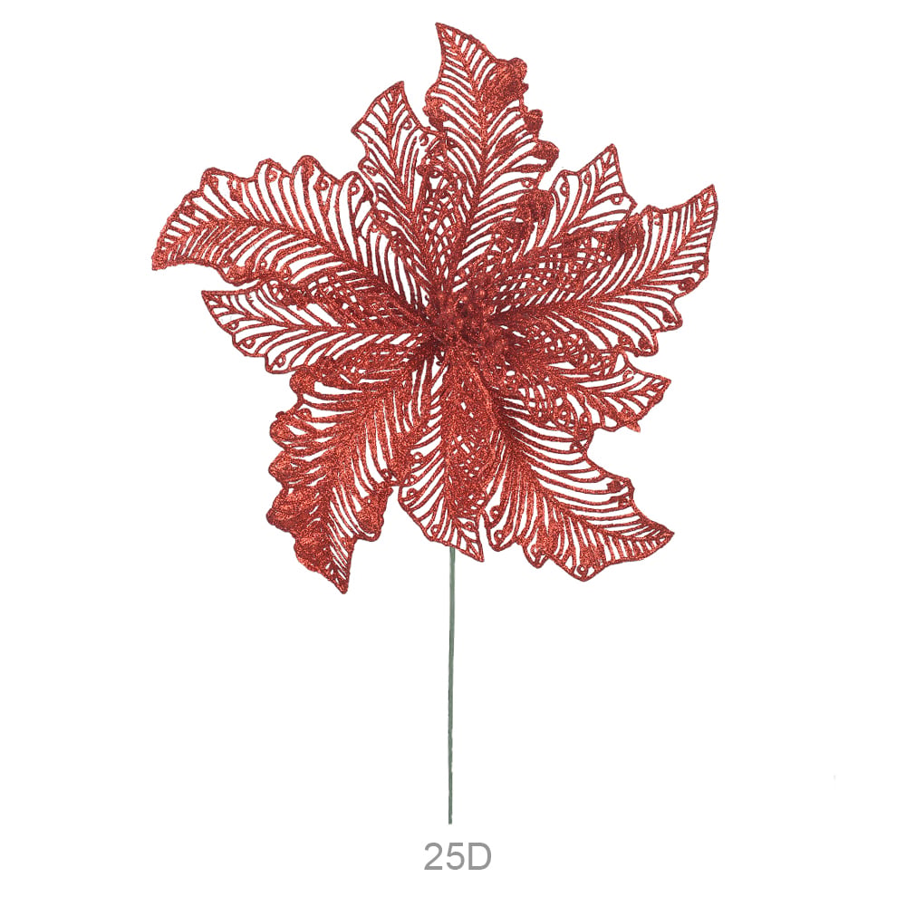 H.PICK BICO PAPAGAIO NATAL C/ GLITTER (VERMELHO) 20cm 25d