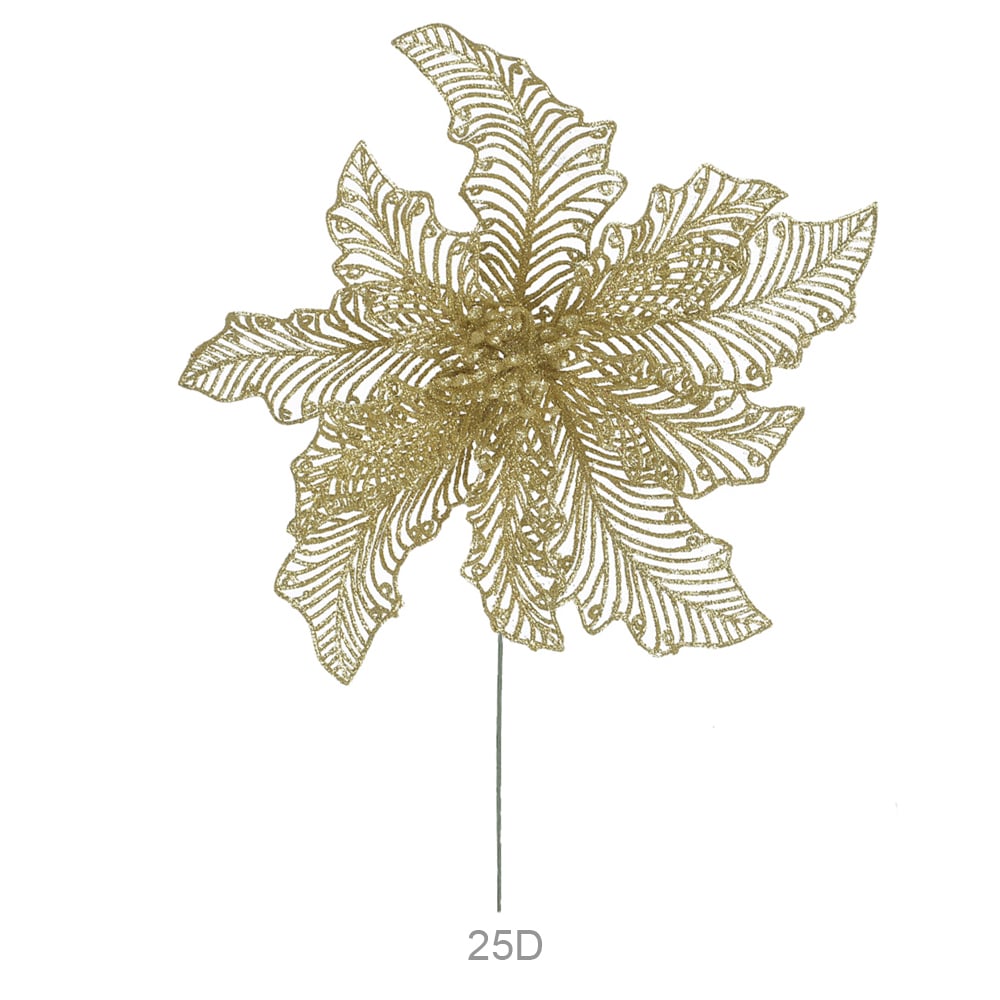 H.PICK BICO PAPAGAIO NATAL C/ GLITTER (DOURADO) 20cm 25d