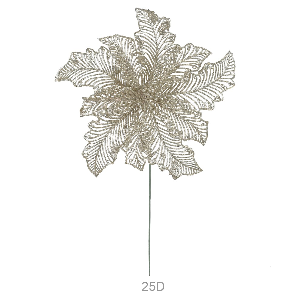 H.PICK BICO PAPAGAIO NATAL C/ GLITTER (CHAMPANHE) 20cm 25d
