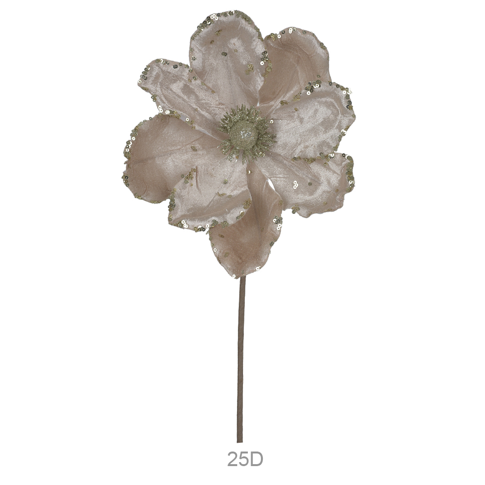 H.MAGNOLIA NATAL AVELUDADO (CHAMPANHE GLITTER CHAMPANHE) 40cm