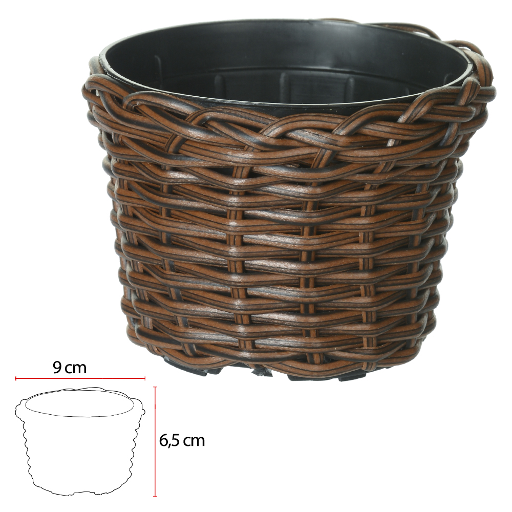 VASO POLIPROPILENO (MARROM) 6,5X9CM