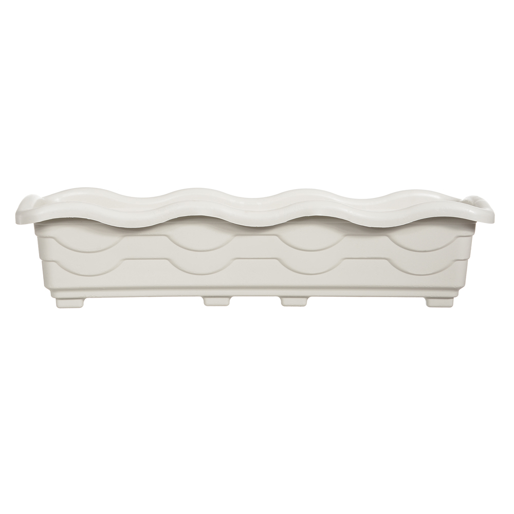 JARDINEIRA PLASTICO G (BRANCO) 62X14X20CM