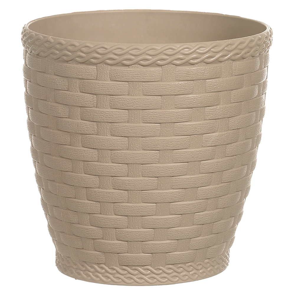 VASO REDONDO RATTAN PLASTICO (PALHA) 10,5X11CM