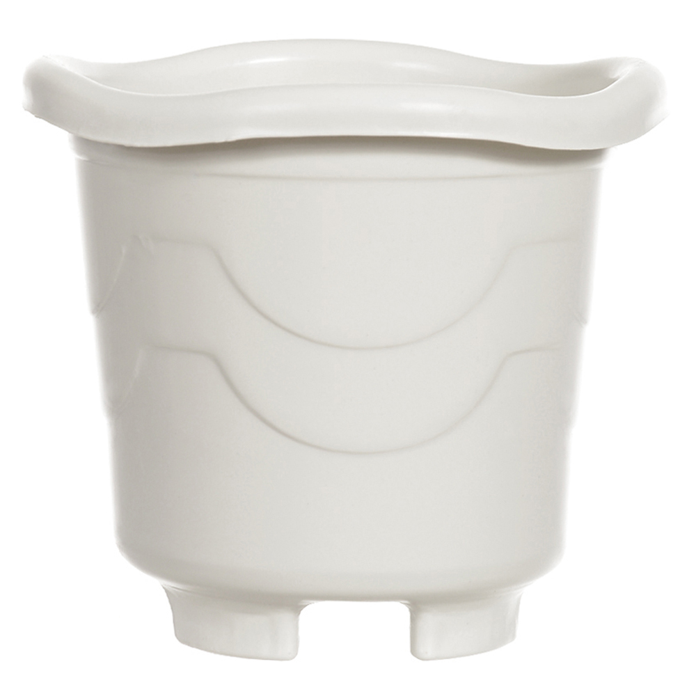 VASO REDONDO PLASTICO P (BRANCO) 11X12,5CM