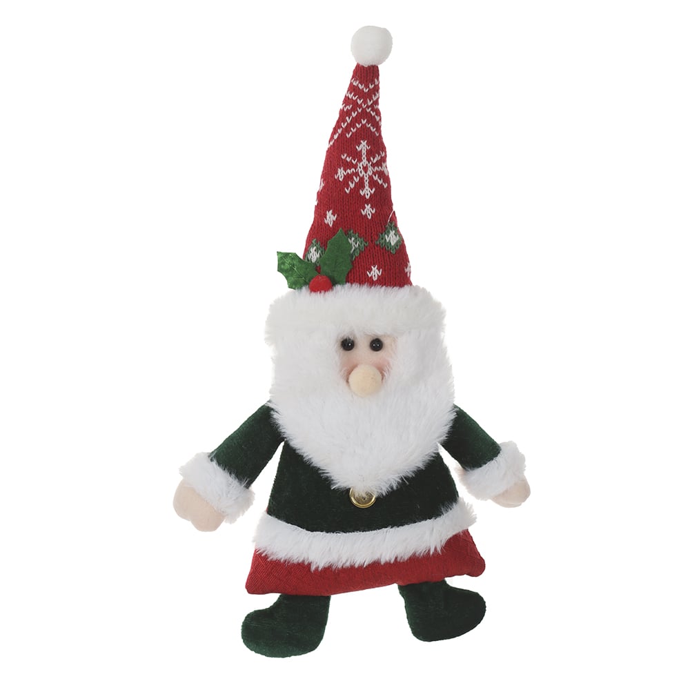 BONECO NATAL PAPAI NOEL PENDURAR (VERMELHO VERDE) 33cm